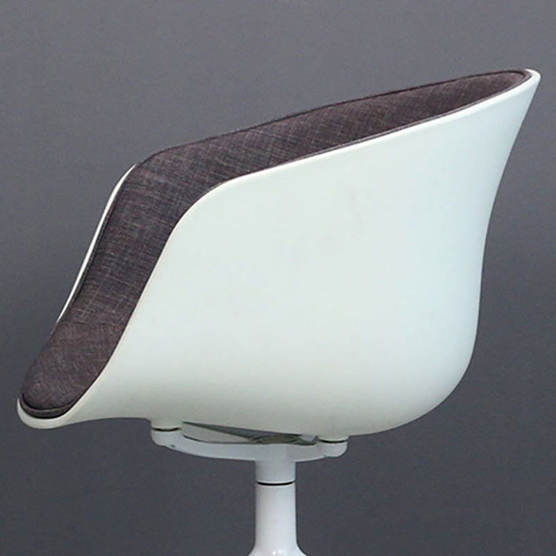 Silla de comedor de plástico giratoria con respaldo sólido moderno