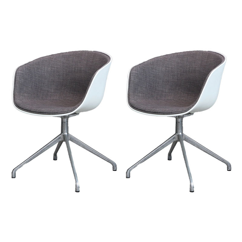 Silla de comedor de plástico giratoria con respaldo sólido moderno