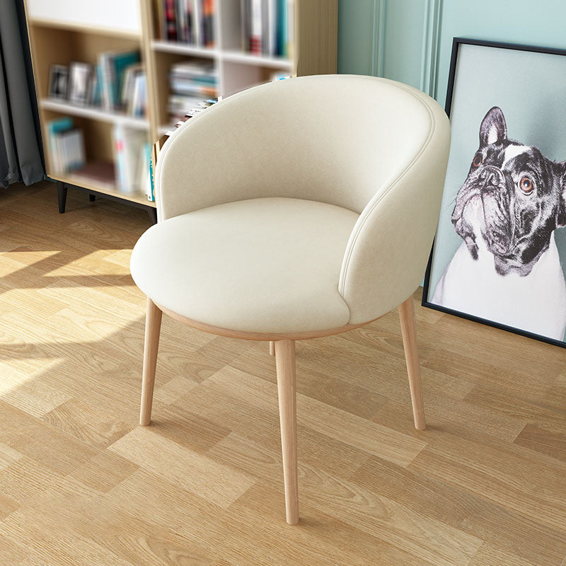 Silla de comedor tapizada casera moderna con respaldo sólido con acabado mate