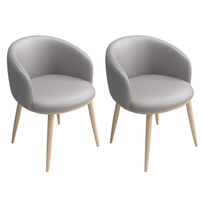Silla de comedor tapizada casera moderna con respaldo sólido con acabado mate