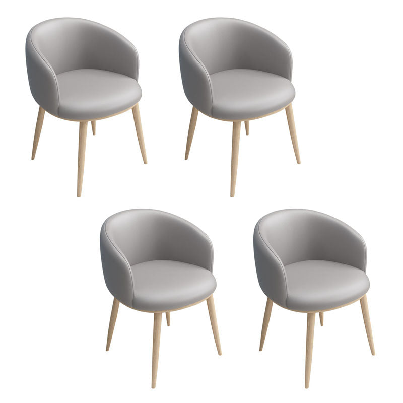 Silla de comedor tapizada casera moderna con respaldo sólido con acabado mate