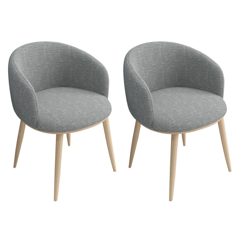 Silla de comedor tapizada casera moderna con respaldo sólido con acabado mate
