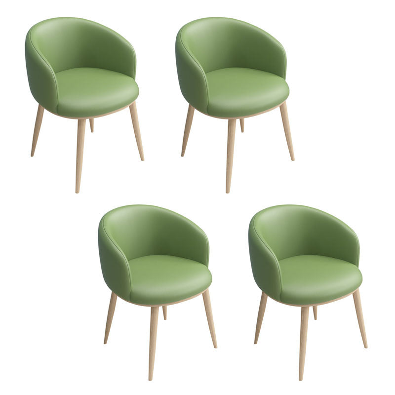 Silla de comedor tapizada casera moderna con respaldo sólido con acabado mate