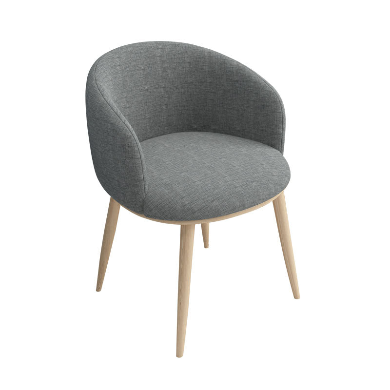 Silla de comedor tapizada casera moderna con respaldo sólido con acabado mate