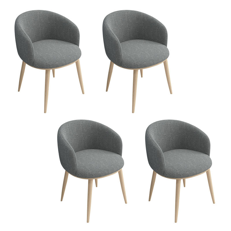 Silla de comedor tapizada casera moderna con respaldo sólido con acabado mate
