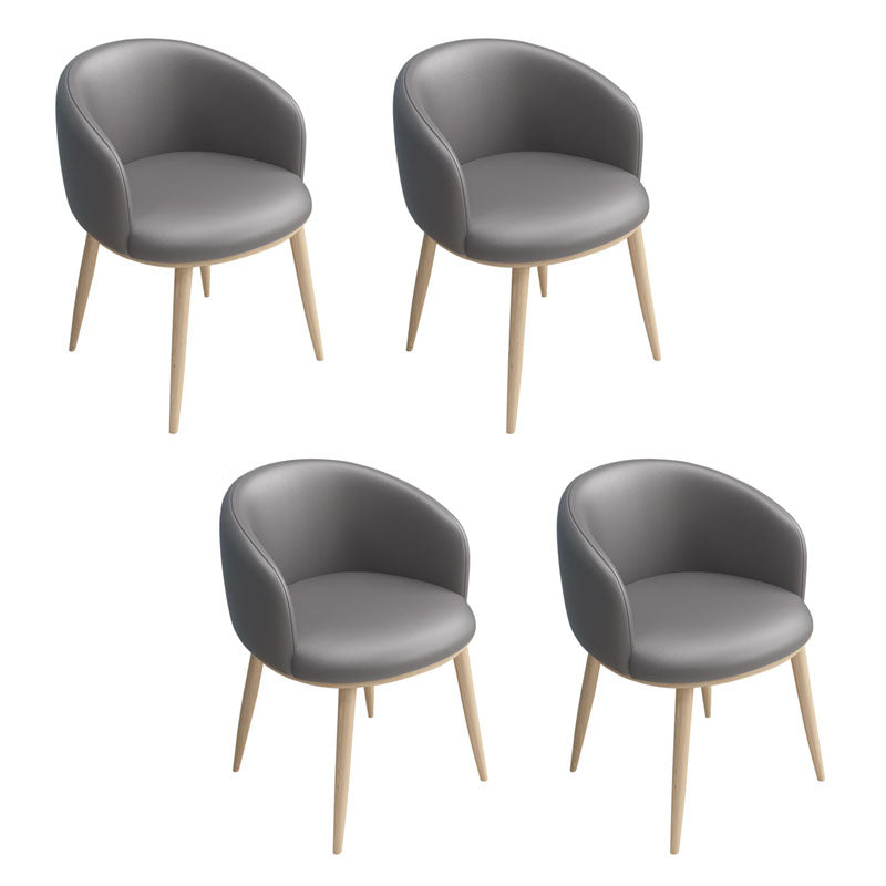 Silla de comedor tapizada casera moderna con respaldo sólido con acabado mate