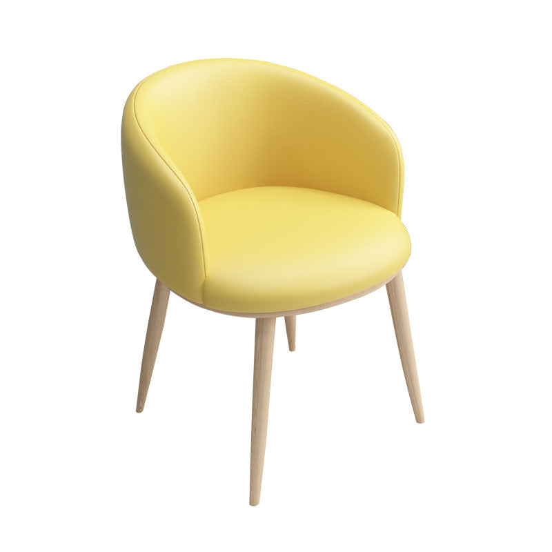 Silla de comedor tapizada casera moderna con respaldo sólido con acabado mate