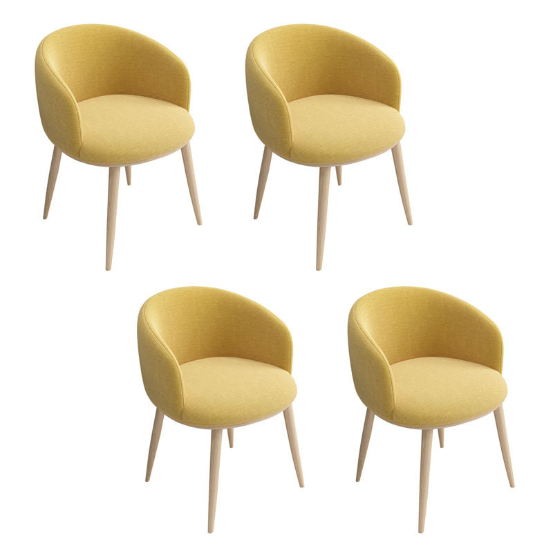Silla de comedor tapizada casera moderna con respaldo sólido con acabado mate