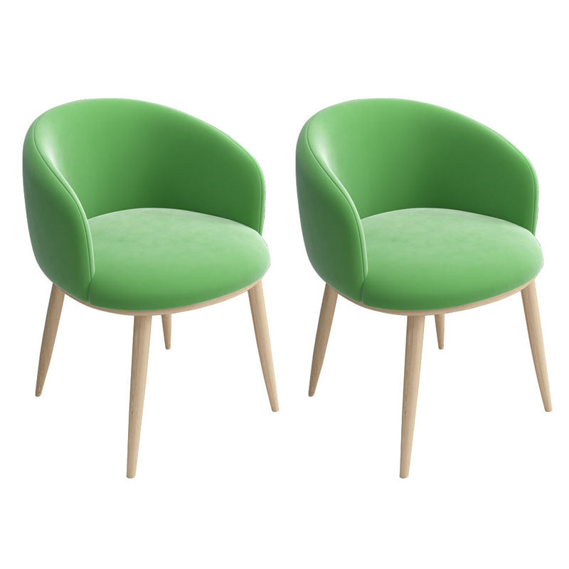 Silla de comedor tapizada casera moderna con respaldo sólido con acabado mate