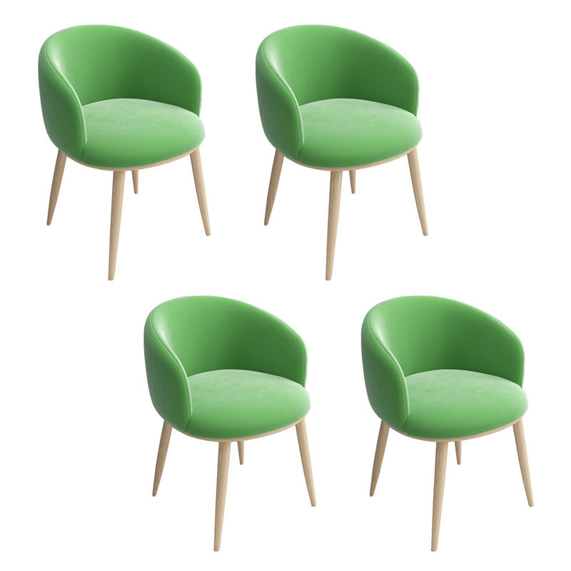Silla de comedor tapizada casera moderna con respaldo sólido con acabado mate
