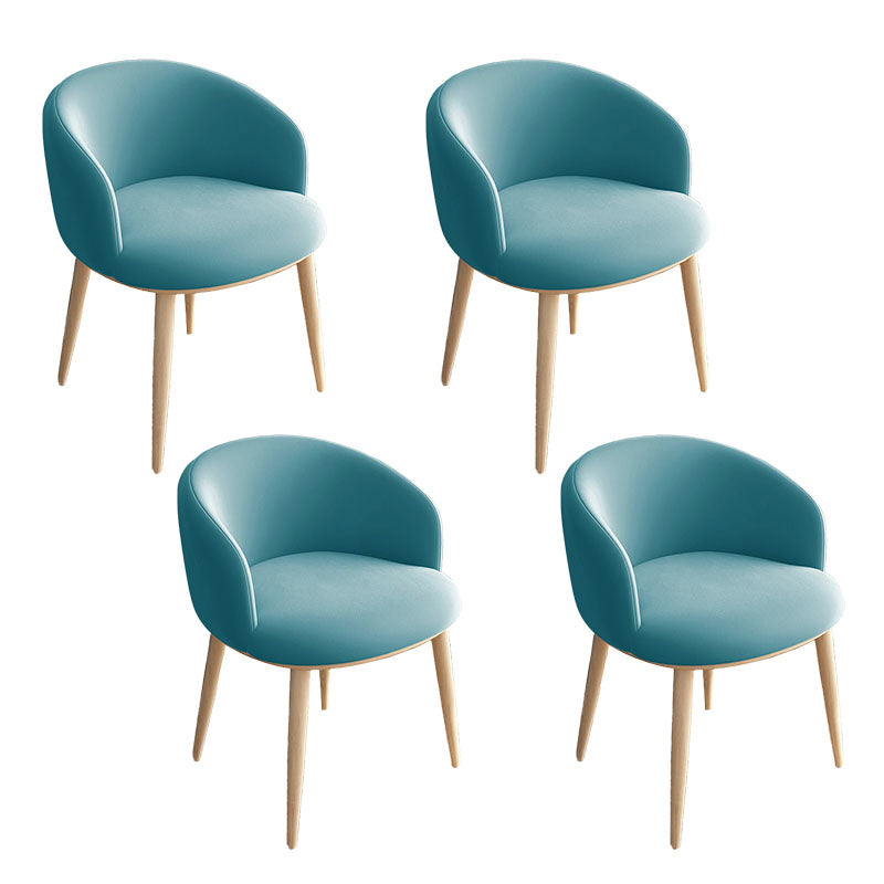 Silla de comedor tapizada casera moderna con respaldo sólido con acabado mate