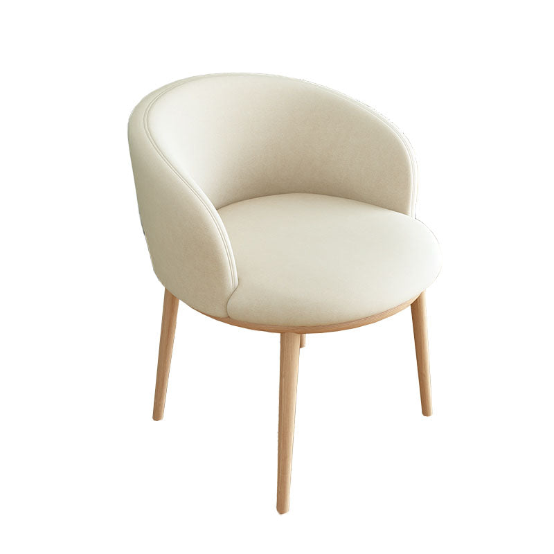 Silla de comedor tapizada casera moderna con respaldo sólido con acabado mate