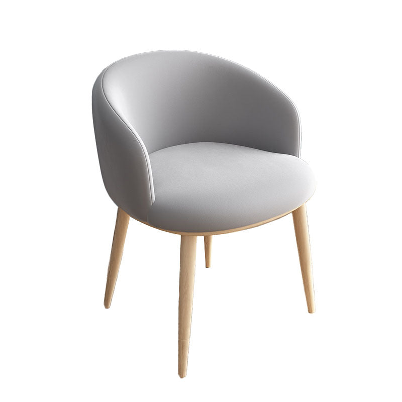 Silla de comedor tapizada casera moderna con respaldo sólido con acabado mate