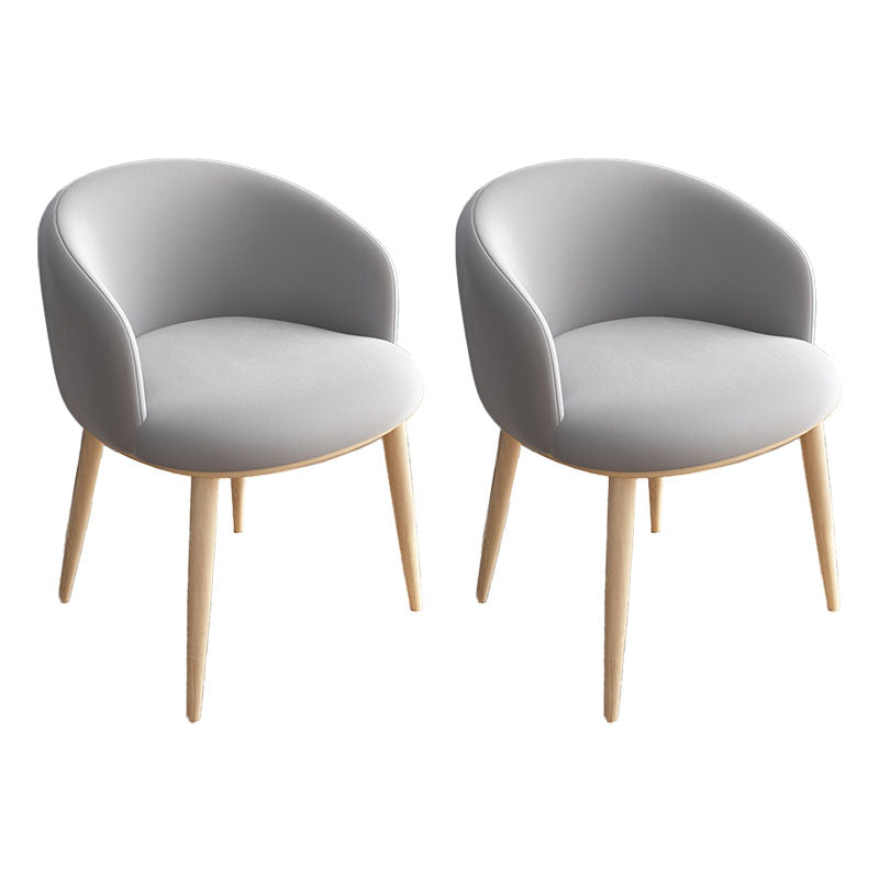 Silla de comedor tapizada casera moderna con respaldo sólido con acabado mate