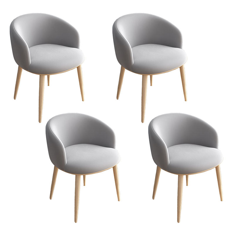 Silla de comedor tapizada casera moderna con respaldo sólido con acabado mate