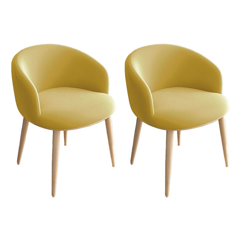 Silla de comedor tapizada casera moderna con respaldo sólido con acabado mate