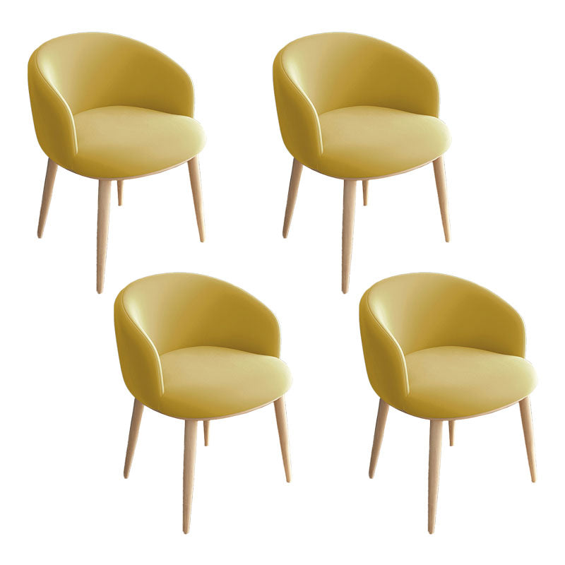 Silla de comedor tapizada casera moderna con respaldo sólido con acabado mate