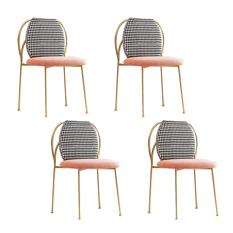 Silla con respaldo sólido sin brazos de estilo escandinavo, sillas laterales de comedor de tela para el hogar