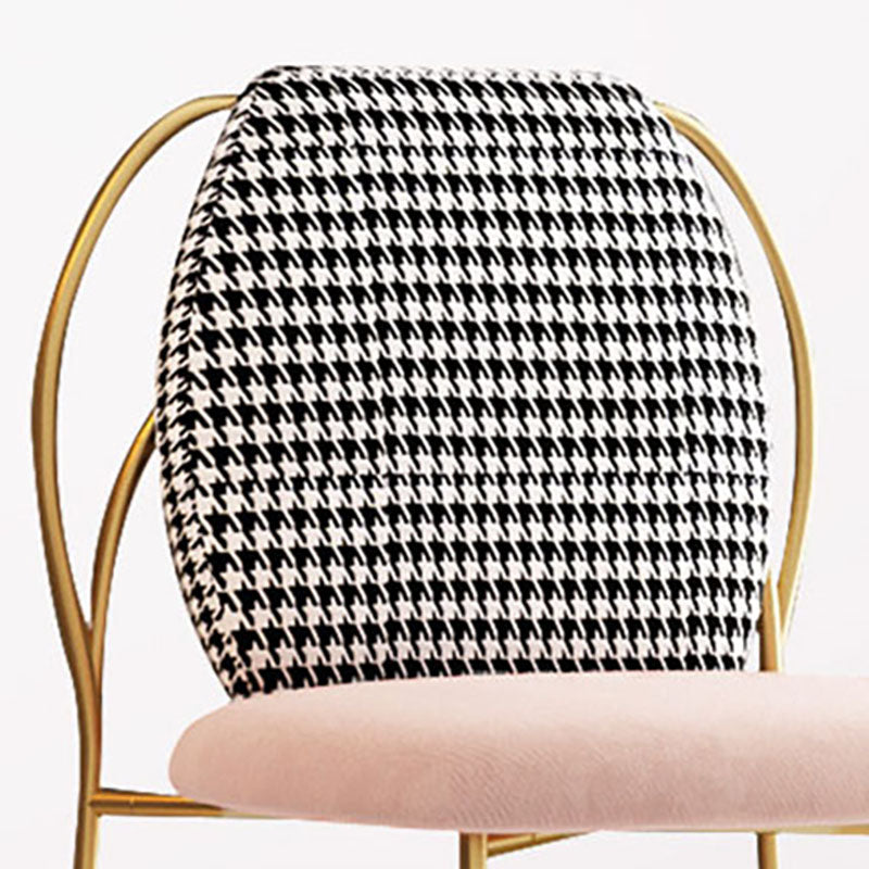 Silla con respaldo sólido sin brazos de estilo escandinavo, sillas laterales de comedor de tela para el hogar