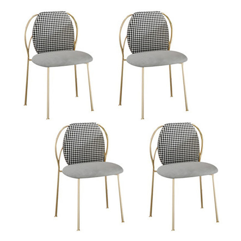 Silla con respaldo sólido sin brazos de estilo escandinavo, sillas laterales de comedor de tela para el hogar