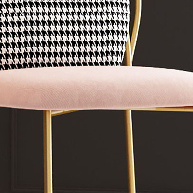 Silla con respaldo sólido sin brazos de estilo escandinavo, sillas laterales de comedor de tela para el hogar