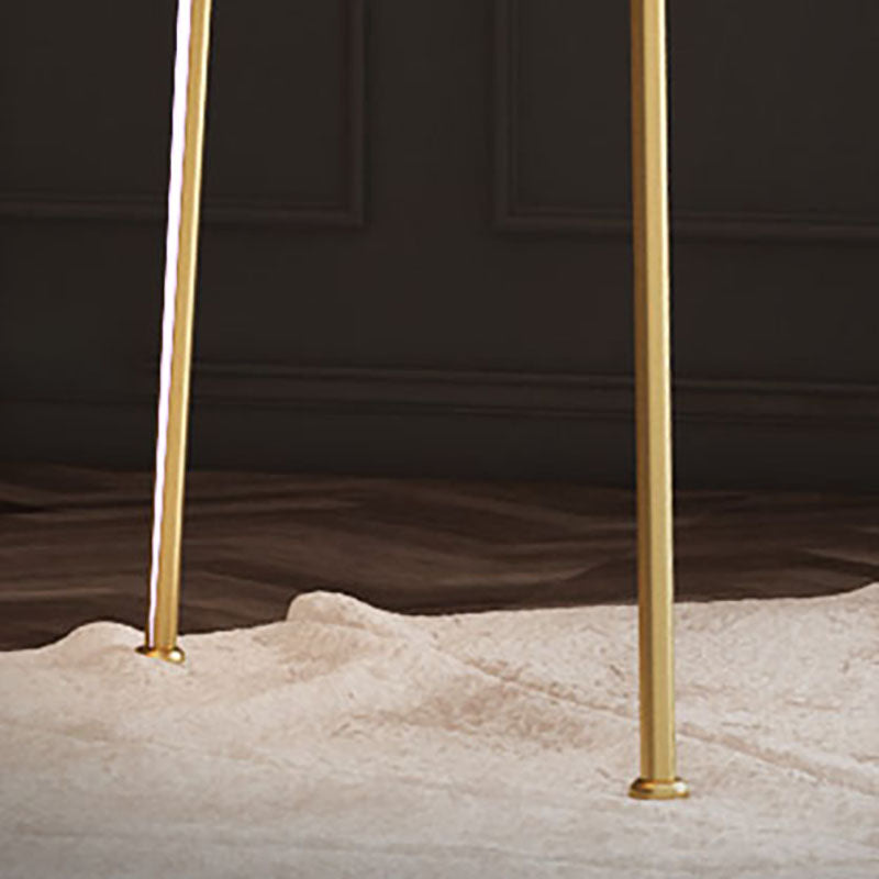 Silla con respaldo sólido sin brazos de estilo escandinavo, sillas laterales de comedor de tela para el hogar