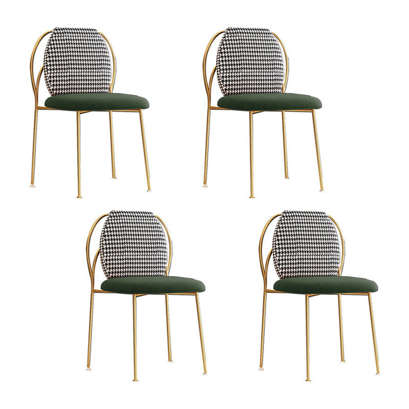 Silla con respaldo sólido sin brazos de estilo escandinavo, sillas laterales de comedor de tela para el hogar