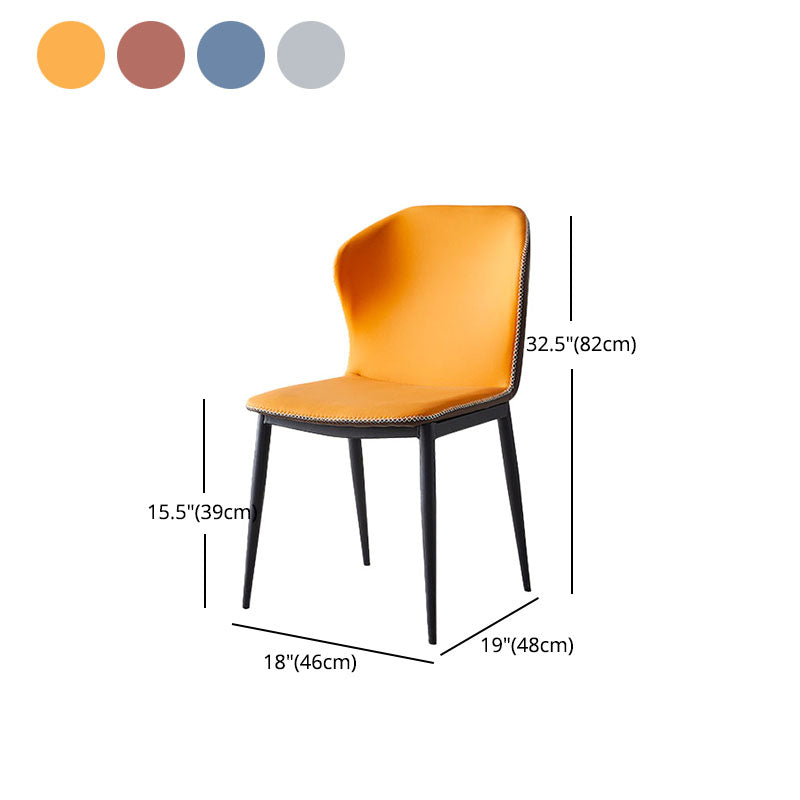 Moderne stijl keuken metalen eetkamerstoel wingback dineren armloze zijstoelen