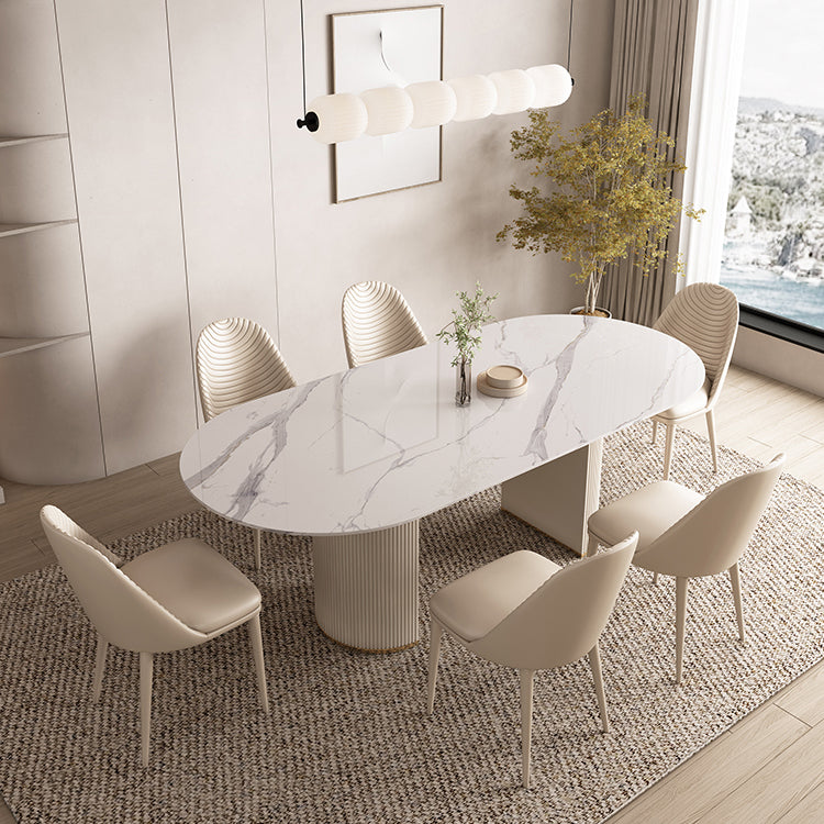 Contemporary 1/4/5/7 Pieces Dining Set Oval Dining Room Table Set