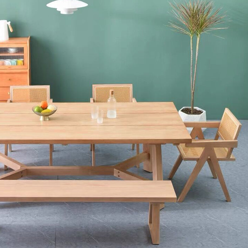 Modern 1/2/4/5/6 Pieces Dining Set with Solid Wood Dining Table and Chairs Furniture