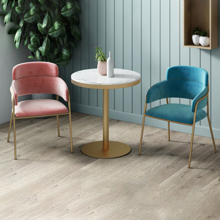 1/3/4/5 PCS Metal Scandinavian Dining Room Set avec une table ronde Table Dinette