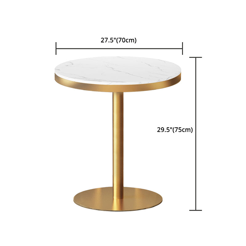 1/3/4/5 Pcs Metal Scandinavian Dining Room Set with Round Dinning Table Dinette Set