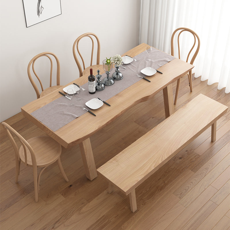Modern 1/4/5/6 Pieces Dining Set with Solid Wood Table and Chairs Furniture