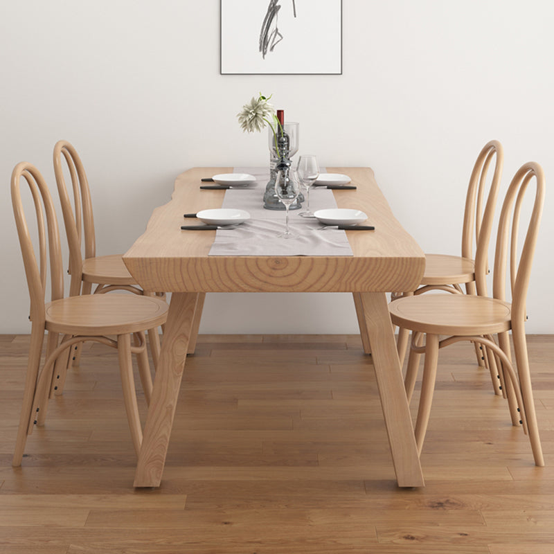 Modern 1/4/5/6 Pieces Dining Set with Solid Wood Table and Chairs Furniture