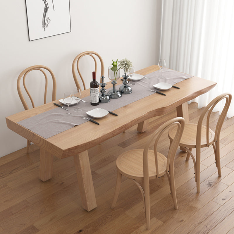 Modern 1/4/5/6 Pieces Dining Set with Solid Wood Table and Chairs Furniture