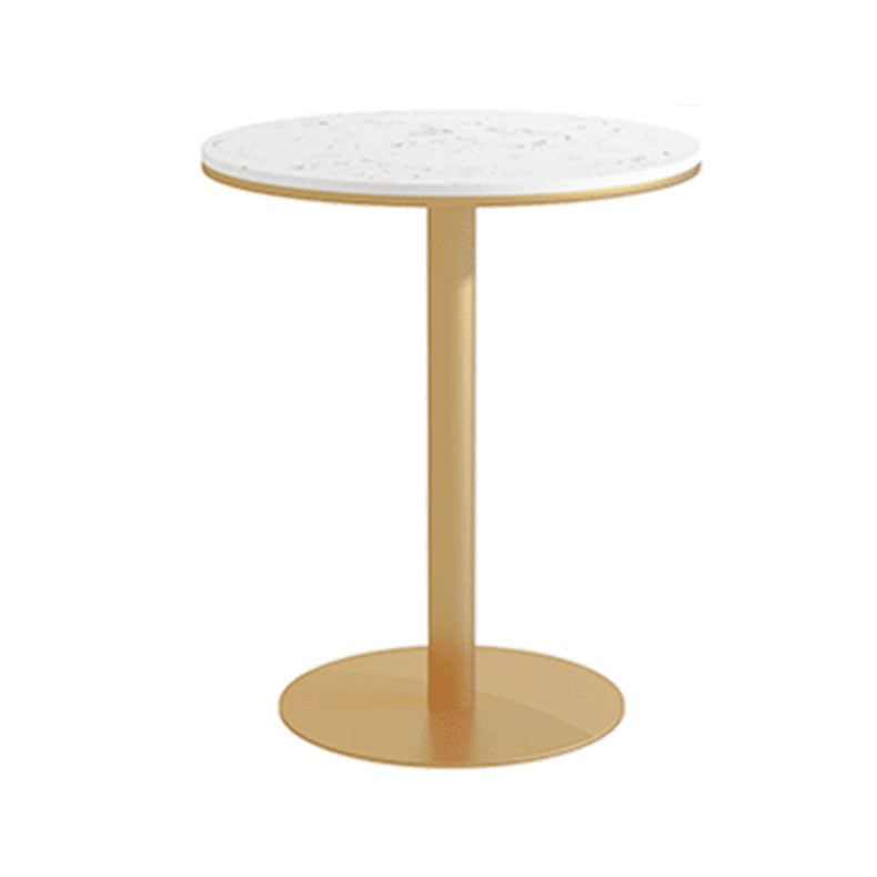 1/2/5 Pcs Metal Glam Style Dining Room Set with Round Table Dinette Set