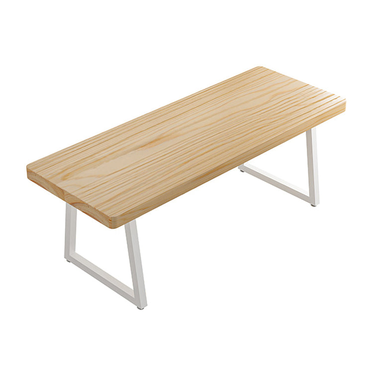 1/5/7 PCS Ensemble de restauration contemporain en métal avec table rectangle et chaises en bois