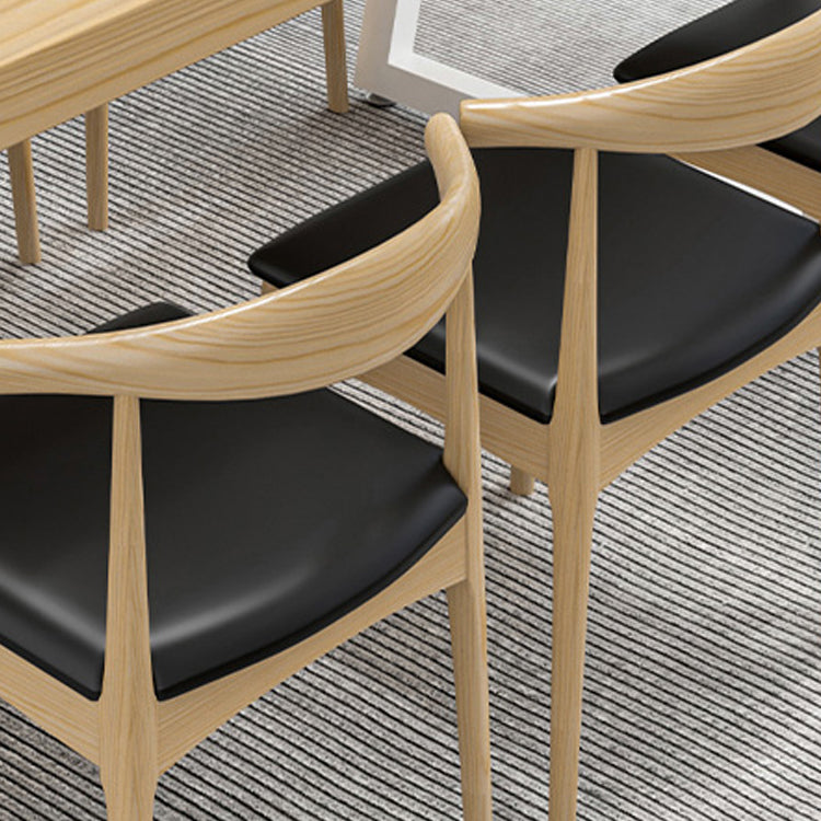 1/5/7 PCS Ensemble de restauration contemporain en métal avec table rectangle et chaises en bois