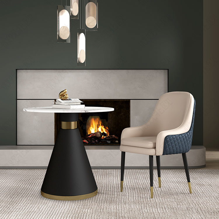 1/2/5 Pcs Metal Modern Dining Room Set with Round Table Dinette Set