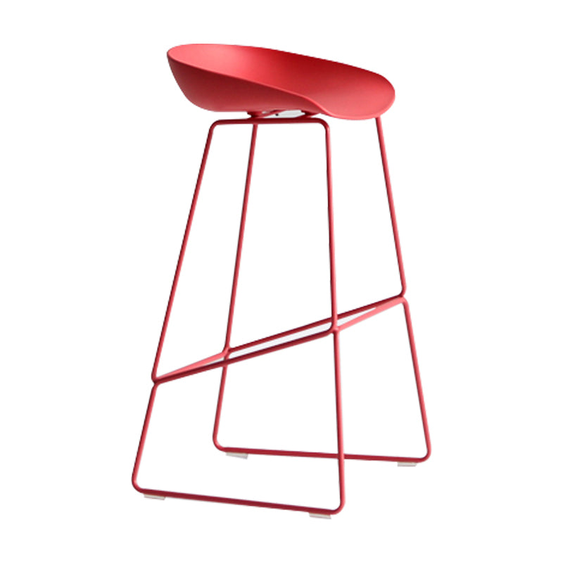 Moderner Barhocker mit Schlittenbeinen, PP-Schalensitz-Barhocker für Thekenbar