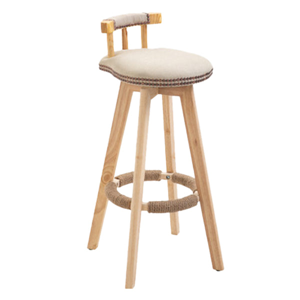 Taburete moderno de frases rotatables de la cocina de la madera de la madera con cojín