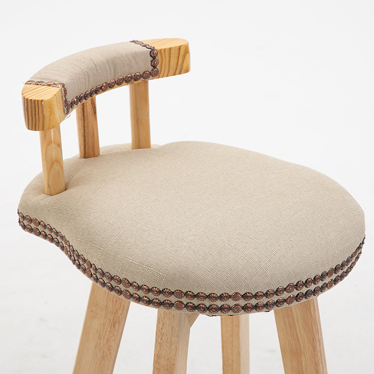 Taburete moderno de frases rotatables de la cocina de la madera de la madera con cojín