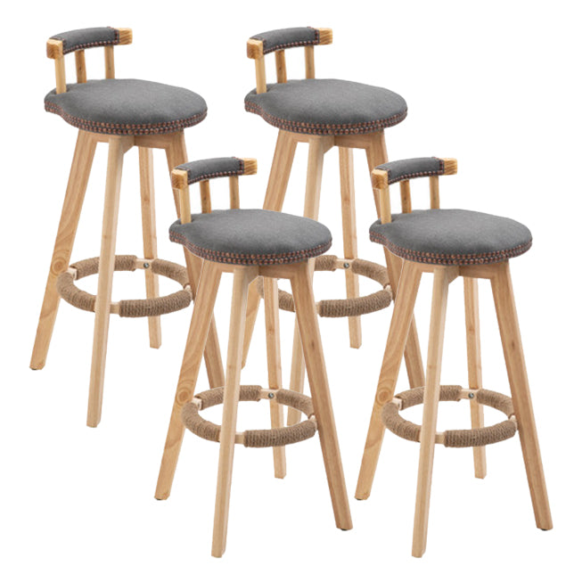 Taburete moderno de frases rotatables de la cocina de la madera de la madera con cojín