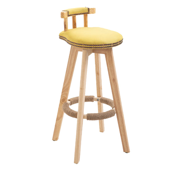Taburete moderno de frases rotatables de la cocina de la madera de la madera con cojín