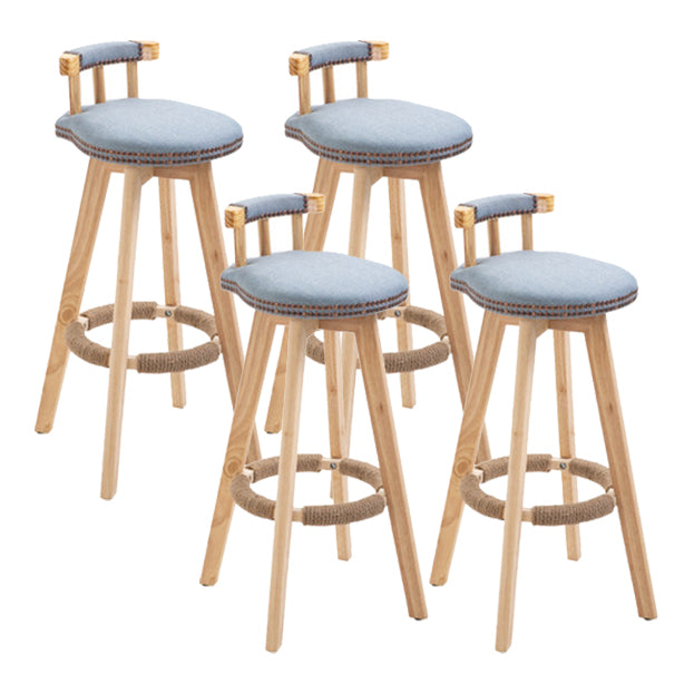Taburete moderno de frases rotatables de la cocina de la madera de la madera con cojín