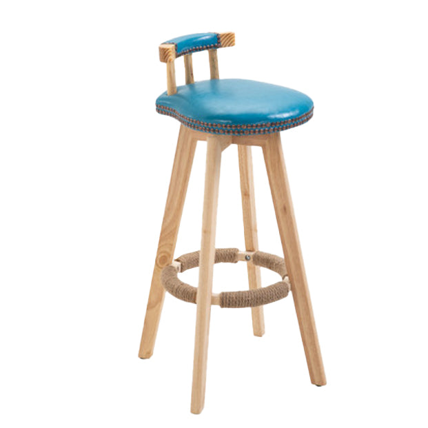 Taburete moderno de frases rotatables de la cocina de la madera de la madera con cojín