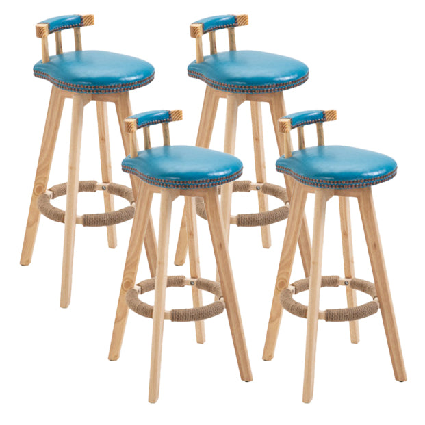 Taburete moderno de frases rotatables de la cocina de la madera de la madera con cojín