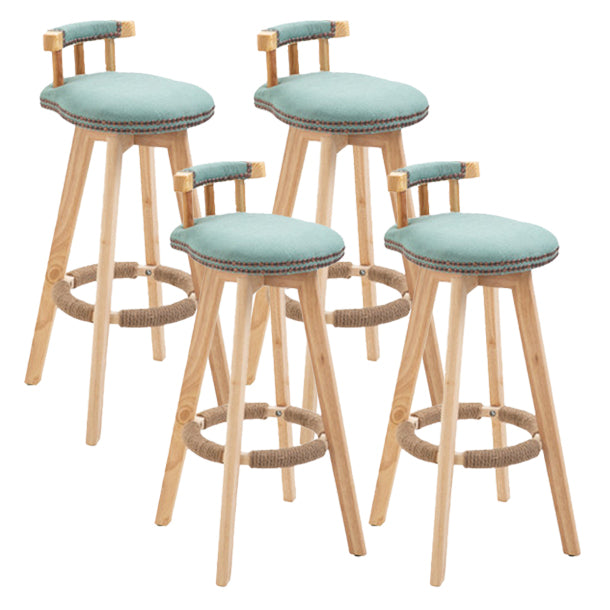 Taburete moderno de frases rotatables de la cocina de la madera de la madera con cojín