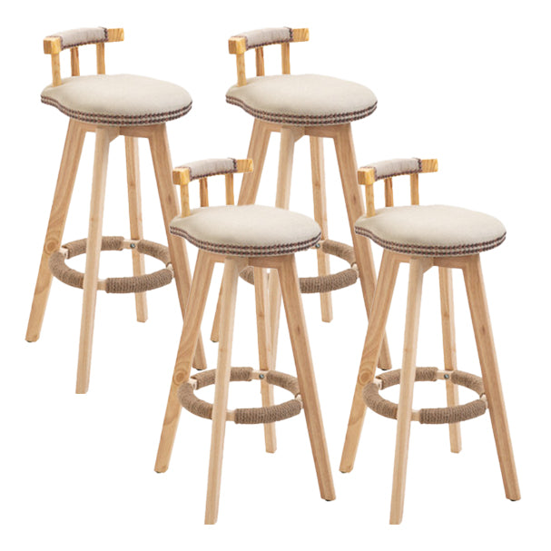 Taburete moderno de frases rotatables de la cocina de la madera de la madera con cojín