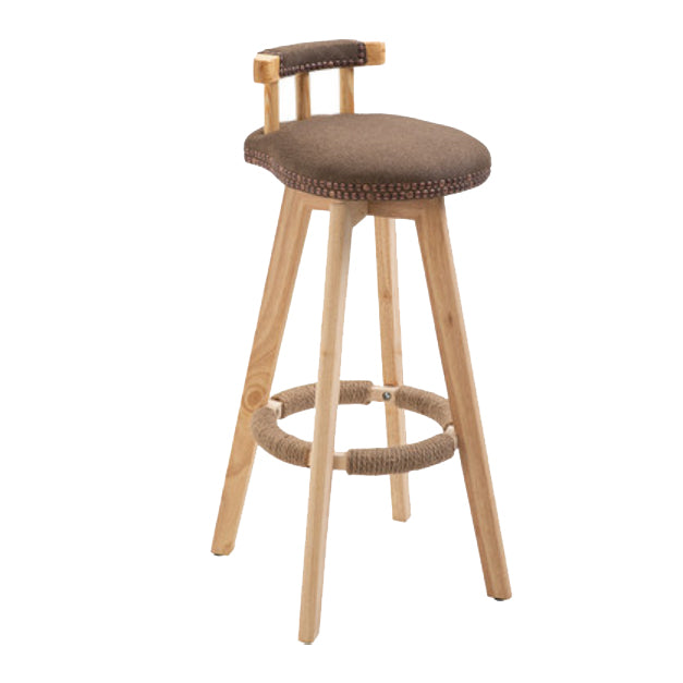 Taburete moderno de frases rotatables de la cocina de la madera de la madera con cojín